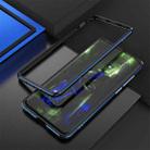 For Huawei P40 Aluminum Alloy Shockproof Protective Bumper Frame(Black Blue) - 2