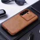 For Samsung Galaxy S25 5G NILLKIN QIN Series Pro Sliding Camera Cover Design Leather Phone Case(Black) - 8