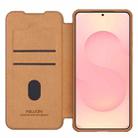 For Samsung Galaxy S25 Edge 5G NILLKIN QIN Series Pro Sliding Camera Cover Design Leather Phone Case(Brown) - 3