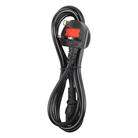 Big UK Plug Computer PC Power Cord 3 Pin Cable 0.5 Square, Length:1.8m(Black) - 2
