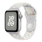 For Apple Watch 42mm / 41mm / 40mm / 38mm Coloful Silicone Watch Band(White Platinum) - 1