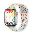 For Apple Watch 46mm / 49mm / 45mm / 44mm Sport Silicone Watch Band(Rainbow) - 1