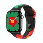 For Apple Watch 42mm / 41mm / 40mm / 38mm Sport Silicone Watch Band(Flower) - 1