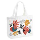 Flowers Printed Canvas Handbag Digital Print On Your Demand, Size:30x40x10cm(White) - 1