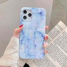 For iPhone 12 / 12 Pro Marble Pattern Soft TPU Protective Case(Blue Purple Marble) - 1