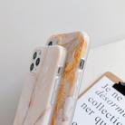 For iPhone 12 / 12 Pro Marble Pattern Soft TPU Protective Case(Orange Marble) - 3
