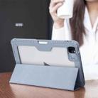 For iPad Air 11 2024 / 2025 NILLKIN Bumper Pro Folding Style Tablet Leather Case(Grey) - 7