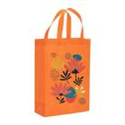 Flowers Printed Non-woven Fabric Bag Print On Your Demand, Size:35x25x10cm(Orange) - 1