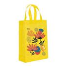 Flowers Printed Non-woven Fabric Bag Print On Your Demand, Size:38x30x10cm(Yellow) - 1