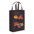 Flowers Printed Non-woven Fabric Bag Print On Your Demand, Size:41x35x12cm(Coffee) - 1