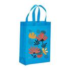 Flowers Printed Non-woven Fabric Bag Print On Your Demand, Size:41x35x12cm(Sky Blue) - 1