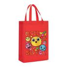 Funny Face Printed Non-woven Fabric Bag Print On Your Demand, Size:35x25x10cm(Red) - 1