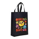 Funny Face Printed Non-woven Fabric Bag Print On Your Demand, Size:38x30x10cm(Black) - 1