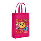 Funny Face Printed Non-woven Fabric Bag Print On Your Demand, Size:41x35x12cm(Rose Red) - 1