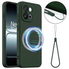 For OnePlus 13T / 13s Shockproof Silicone Magsafe Phone Case(Dark Green) - 1