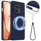 For OnePlus 13R / Ace 5 / Ace 5 Pro Shockproof Silicone Magsafe Phone Case(Navy Blue) - 1