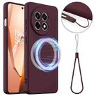 For OnePlus 13R / Ace 5 / Ace 5 Pro Shockproof Silicone Magsafe Phone Case(Plum Color) - 1