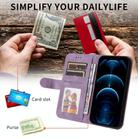 For Motorola Moto G55 Skin Feel Life Tree Metal Button Leather Phone Case(Purple) - 3