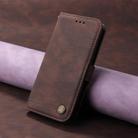 For Motorola Moto G75 5G Skin Feel Life Tree Metal Button Leather Phone Case(Brown) - 2