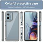 For Motorola Moto E15 Colorful Series Acrylic Hybrid TPU Phone Case(Transparent) - 2