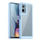 For Motorola Moto G05 Colorful Series Acrylic Hybrid TPU Phone Case(Blue) - 1