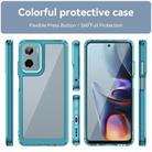 For Motorola Moto G05 Colorful Series Acrylic Hybrid TPU Phone Case(Transparent Blue) - 2