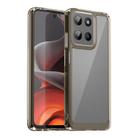 For Motorola Moto G15 Colorful Series Acrylic Hybrid TPU Phone Case(Transparent Grey) - 1