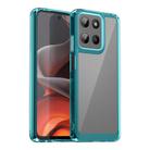For Motorola Moto G15 Colorful Series Acrylic Hybrid TPU Phone Case(Transparent Blue) - 1