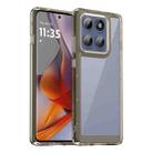 For Motorola Edge 5G 2025 Colorful Series Acrylic Hybrid TPU Phone Case(Transparent Grey) - 1