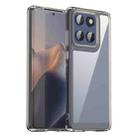 For Motorola Edge 60 Fusion Colorful Series Acrylic Hybrid TPU Phone Case(Transparent Grey) - 1