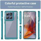 For Motorola Edge 60 Pro Colorful Series Acrylic Hybrid TPU Phone Case(Transparent Blue) - 2