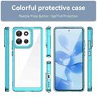 For Motorola Moto G100 Pro 5G Colorful Series Acrylic Hybrid TPU Phone Case(Transparent Blue) - 2