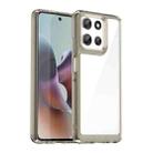 For Motorola Moto G56 5G Colorful Series Acrylic Hybrid TPU Phone Case(Transparent Grey) - 1