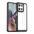 For Motorola Moto G66j 5G Colorful Series Acrylic Hybrid TPU Phone Case(Black) - 1