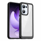For OPPO Reno13 Global Colorful Series Acrylic Hybrid TPU Phone Case(Black) - 1