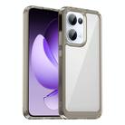 For OPPO Reno13 Global Colorful Series Acrylic Hybrid TPU Phone Case(Transparent Grey) - 1