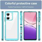 For OPPO A5x 4G Colorful Series Acrylic Hybrid TPU Phone Case(Transparent Blue) - 2