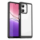 For OPPO A5x 5G Colorful Series Acrylic Hybrid TPU Phone Case(Black) - 1