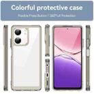 For OPPO A5x 5G Colorful Series Acrylic Hybrid TPU Phone Case(Transparent Grey) - 2