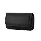 Durable Oxford Cloth Horizontal Plate Hanging Waist Phone Waist Pack Leather Case with Card Slot, Suitable for 6.9-7.2 inch Smartphones(Black) - 2
