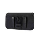 Durable Oxford Cloth Horizontal Plate Hanging Waist Phone Waist Pack Leather Case with Card Slot, Suitable for 6.9-7.2 inch Smartphones(Black) - 3