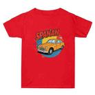 Car Printed Summer Baggy Cotton Short Sleeve T-shirt Print On Your Demand, Size:XXXL(Red) - 1