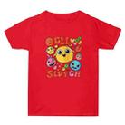 Funny Face Printed Summer Baggy Cotton Short Sleeve T-shirt Print On Your Demand, Size:S(Red) - 1