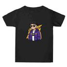 Hipster Printed Summer Baggy Cotton Short Sleeve T-shirt Print On Your Demand, Size:M(Black) - 1