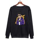 Hipster Printed Casual Loose Round Neck Sweatshirt Print On Your Demand, Size:M(Black) - 1