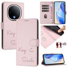 For vivo Y300 5G Smile Embossing RFID Leather Phone Case(Pink) - 1