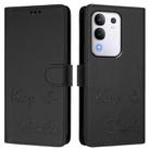 For vivo Y29 4G Global Smile Embossing RFID Leather Phone Case(Black) - 2