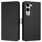 For vivo Y29s 5G / Y04 4G Global Smile Embossing RFID Leather Phone Case(Black) - 2