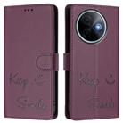 For vivo Y39 5G Global Smile Embossing RFID Leather Phone Case(Violet) - 2