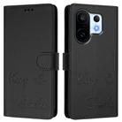 For vivo S30 Pro mini Smile Embossing RFID Leather Phone Case(Black) - 2